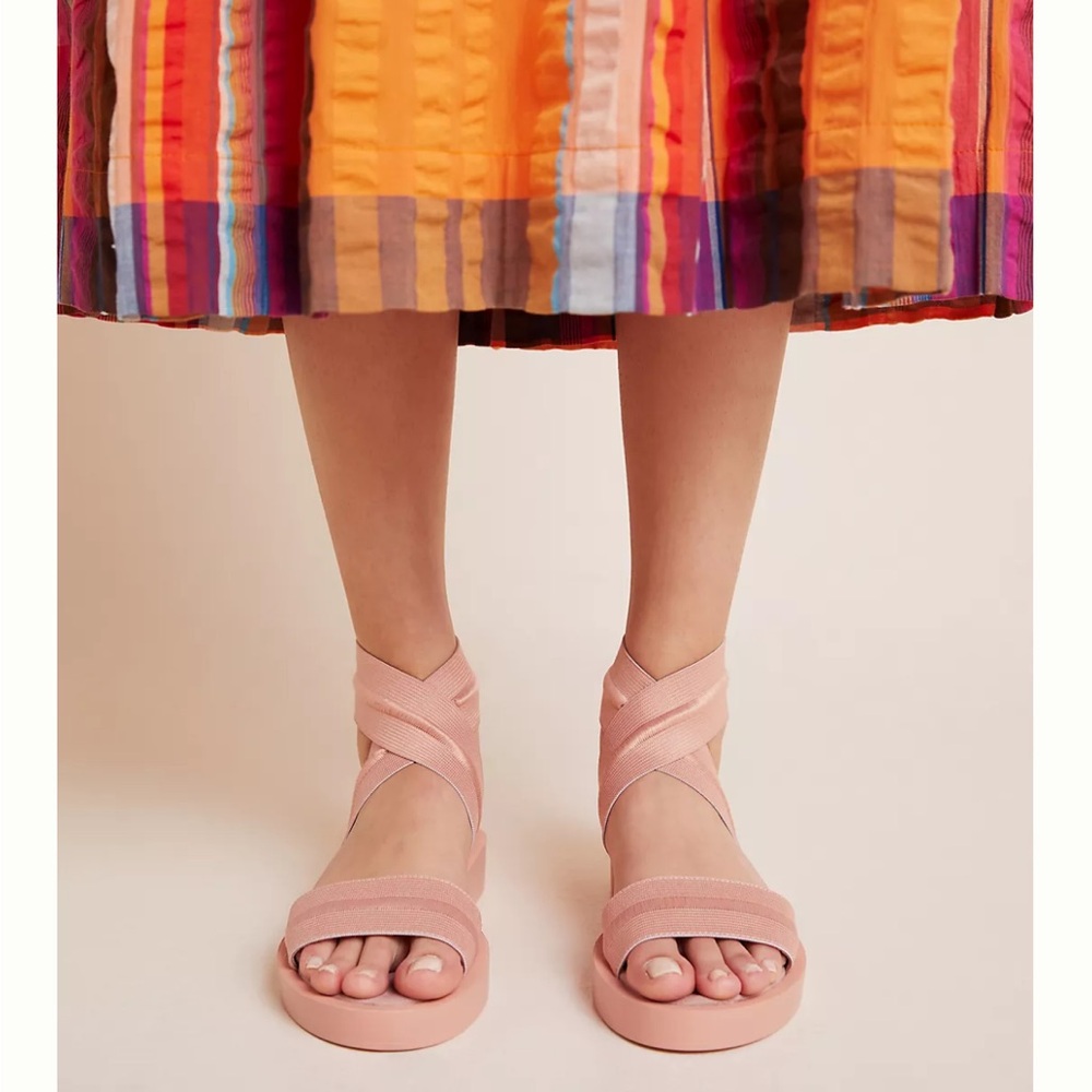 NWT Anthropologie SILENT D FIGITY Sandal in Champagne - Picture 4 of 15